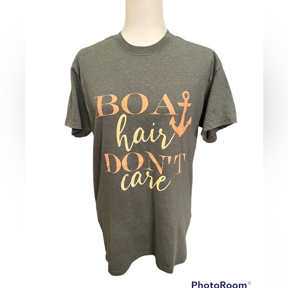 Boat Hair Don’t Care T-shirt. Size M. - Picture 1 of 2